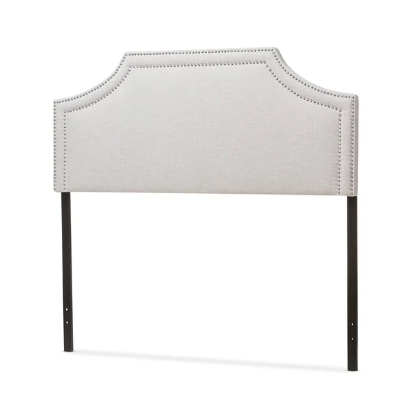 Baxton Studio Avignon Contemporary Upholstered Headboard - Greyish Beige, Full
