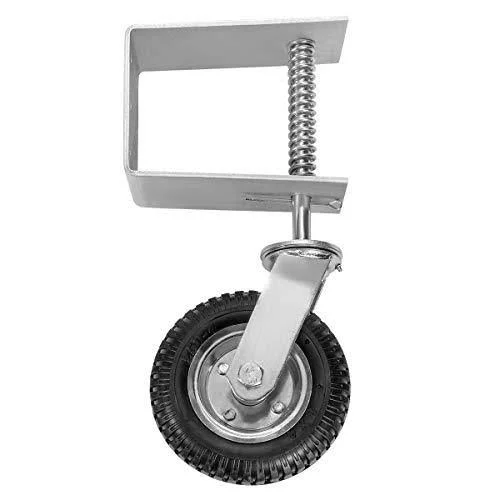 Stark Universal 8 inch-inch Flat-Free Tire Gate Wheel Suspension Spring-Loaded Wood Chainlink Gate Caster Wheel Weight Capacity