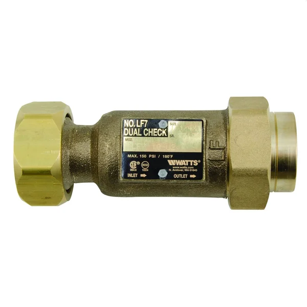 Watts 0122588 1x22 Dual Check Valve for Residential Fire Sprinkler - Natural