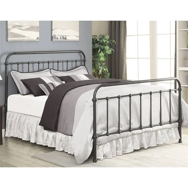 Bowery Hill California King Metal Spindle Bed in Dark Bronze