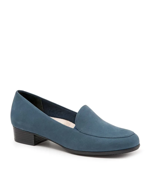 Trotters Women's Monarch Loafer - Size: 12, Denim Jeans Nubuck