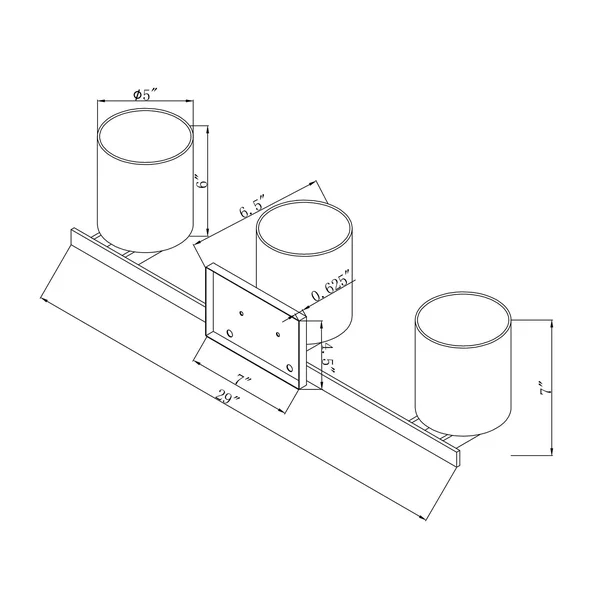 Forte Lighting-5146-03-55-Mona - 3 Light Bath Vanity Brushed Nickel