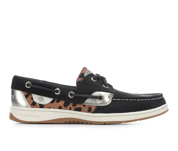 Women's Sperry Bluefish Boat Shoes in Black Cheetah Size 6 Medium