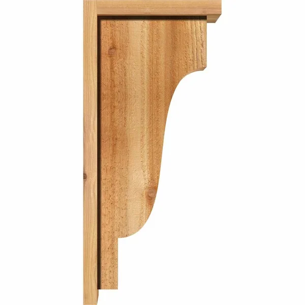 Ekena Millwork COR06X12X12NEW01RWR 6x22W x 12x22D x 12x22H Newport Rough Sawn Corbel w/Backplate, Western Red Cedar