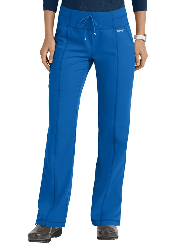 Grey&s Anatomy Women's 4 Pocket Yoga Knit Drawstring Scrub Pants - New Royal (5XL)