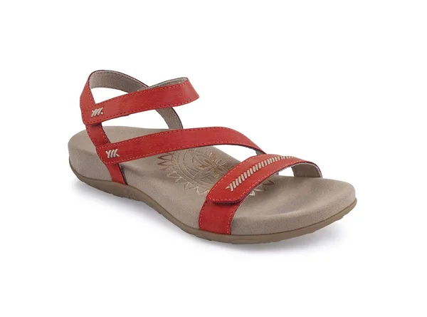 Aetrex Women's Gabby Adjustable Sandal - Red, 38