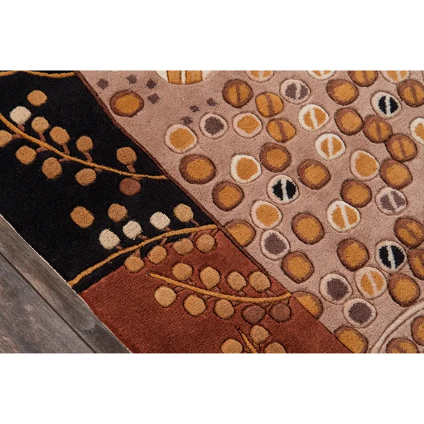 Momeni New Wave NW-01 7&9x22 x 7&9x22 Round Black Area Rug