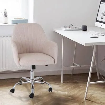 Eurich Nature Upholstered Task Chair Mercury Row Upholstery Color: Ivory White