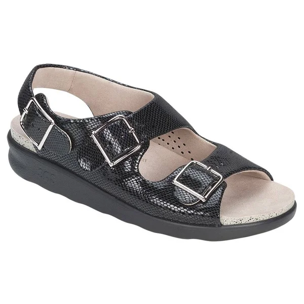 SAS Women's Relaxed Black Snake 8.5 Medium