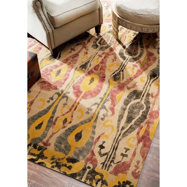 nuLOOM Natural Machine Woven Paisley Jute Area Rug, 4& x 6&