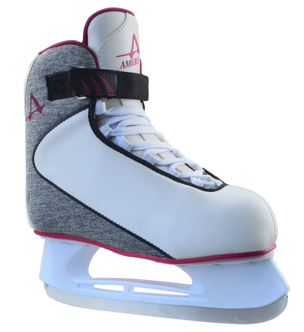 American Athletic Women's Softboot Hockey Skate, Purple/Grey, 7 M