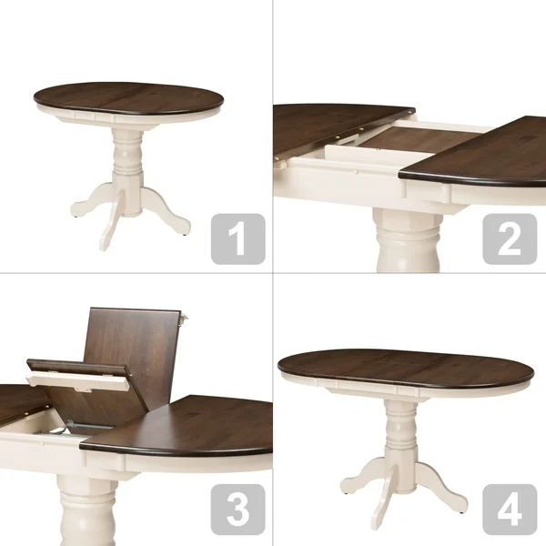 CorLiving Extendable Oval Pedestal Dining Table - Cappuccino