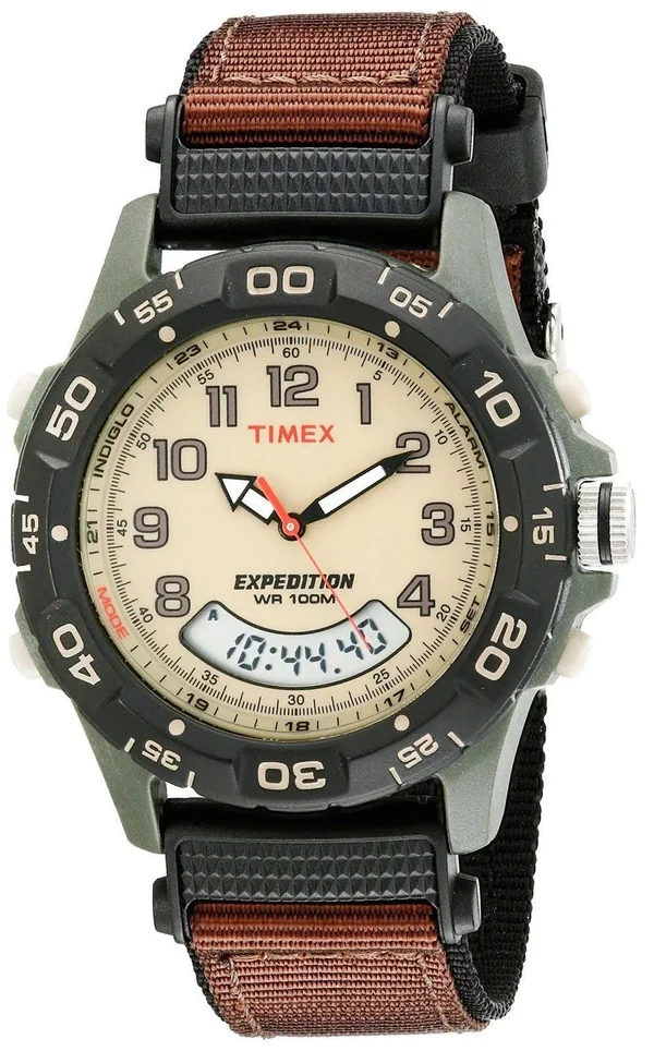 Timex Men's T45181 Expedition Resin Combo Brown Nylon Strap Watch