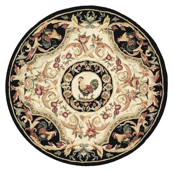 Safavieh Chelsea HK48K 2&9x22 x 4&9x22 Ivory - Black Area Rug