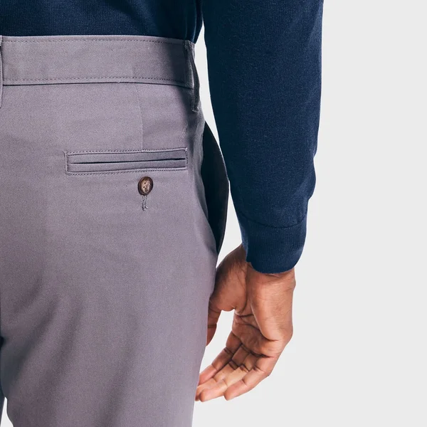 Nautica Men's Classic Fit Wrinkle-Resistant Deck Pant Blue Yonder Heather, 38x32