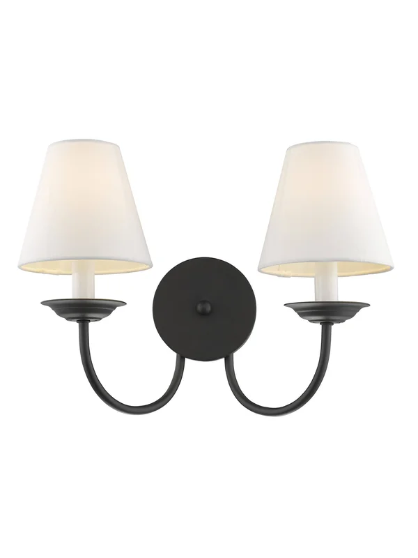 Livex Lighting 5272-04 Mendham 2 Light Black Wall Sconce
