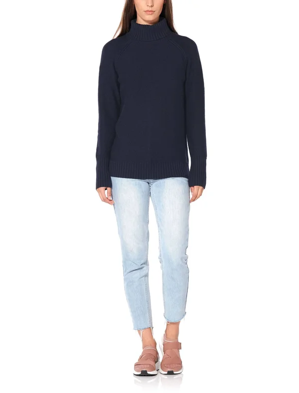 Icebreaker Women's Waypoint Roll Neck Sweater - Small - Midnight Navy