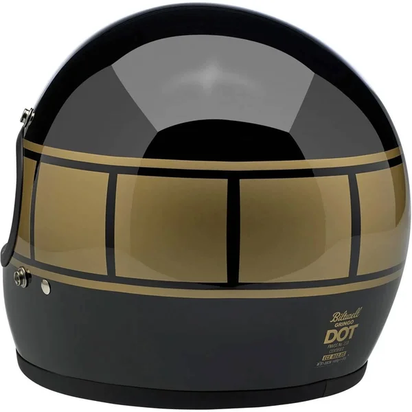 Biltwell Gringo ECE Holeshot Helmet - Black/Gold - Xs