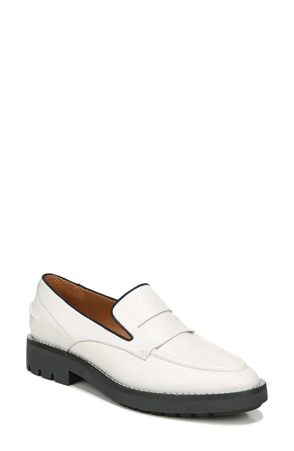 Franco Sarto Tivoli Leather Loafer, White, 7.5
