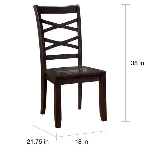 Furniture of America Crane Country Style X-Back Side Chair (Set of 2) White White Finish - Wood Finish