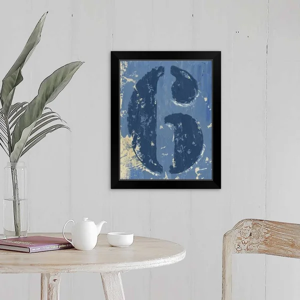 Vintage Numbers VI - Black Framed Wall Art, 16x20, Great Big Canvas
