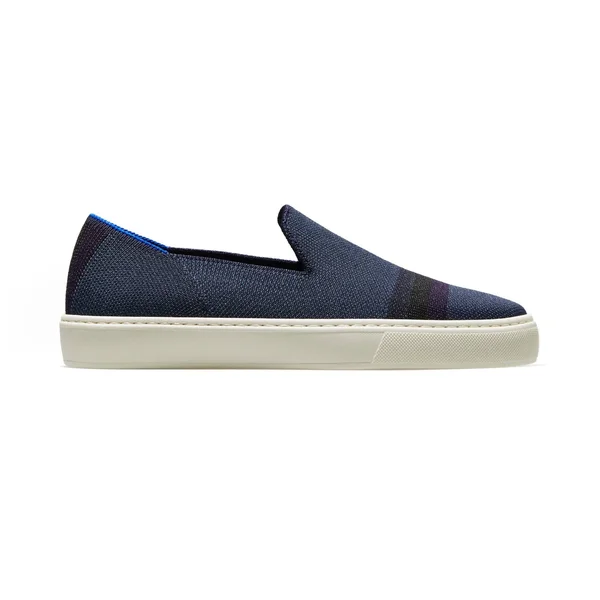 Rothy&s Navy Blue Slip-On Sneakers - Night Stripe, Size 9