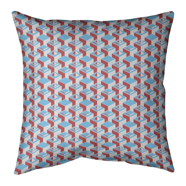 Color Contrast Skyscrapers Pattern Throw Pillow - 26 x 26 - Yellow & Purple - Polyester