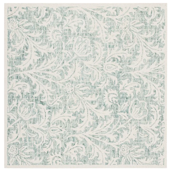 Safavieh Handmade Micro-Loop Neguta Wool Rug - 5' x 5' Square - Grey/Ivory