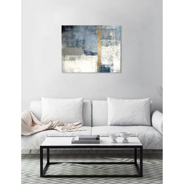 Oliver Gal &In The Mid Summer& Abstract Gallery Wrapped Canvas Art - Blue, Gold, 30 x 36
