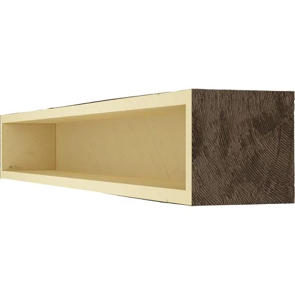 Ekena Millwork MANUPC04X08X48NM 4x22H x 8x22D x 48x22W Pecky Cypress Faux Wood Fireplace Mantel - Natural Mahogany