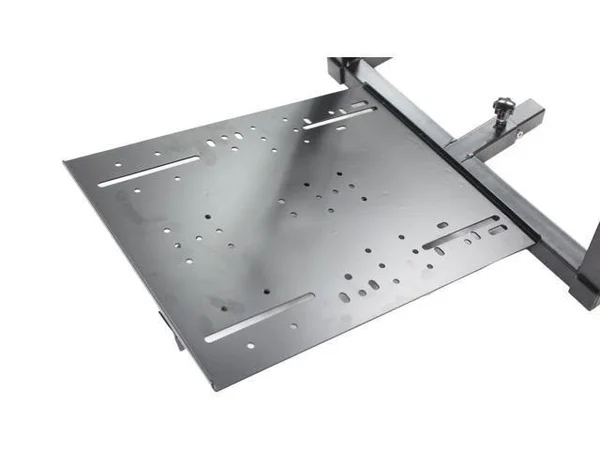 GTR Simulator GTAF-BLK-S105LBKRD - GTA-F Model (Black) Triple or Single Monitor Stand with Black/Red Adjustable Leatherette Seat