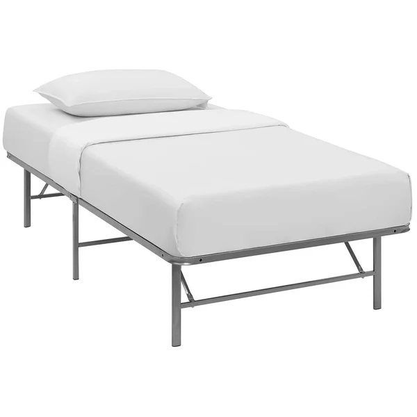 Modway Horizon Stainless Steel Bed Frame - Silver, Twin