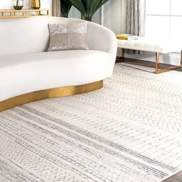 nuLOOM Nova Stripes Area Rug - Size: 8& Square, Gray