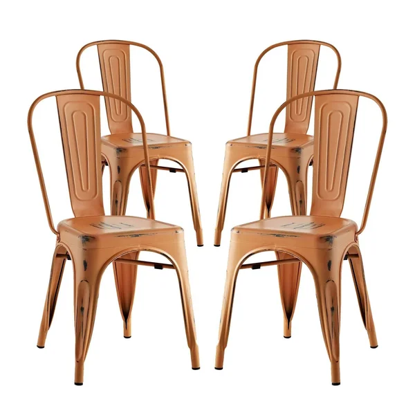 Modway Promenade Dining Side Chair Set of 4 - Gunmetal