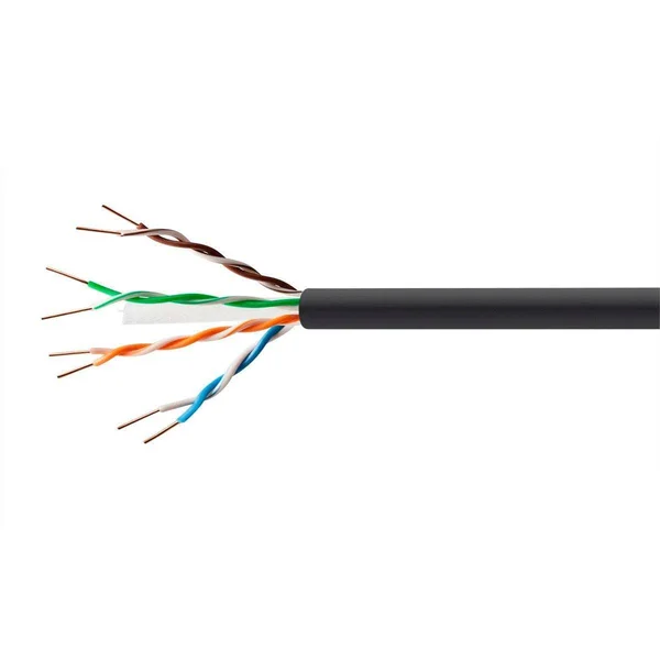 Monoprice 1000ft 23AWG Cat6 550MHz UTP Solid - Bulk Ethernet Cable, Direct Burial - Black - Generic