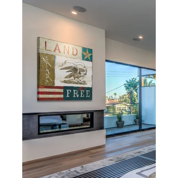 Marmont Hill Eagle I Block Print Painting Print on Canvas