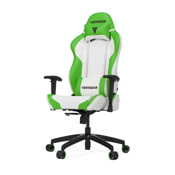 Vertagear Gaming Chair Racing SEAT - S-Line Slim SL2000 BIFMA Cert, White/Green