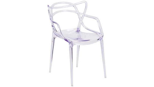 Set of 2, Nest Acrylic Dining Chair, Clear