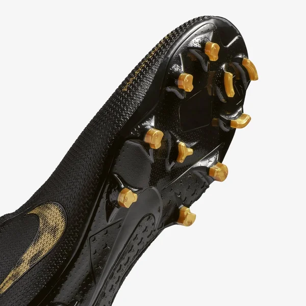 Nike Phantom Vision Elite DF FG Soccer Cleats Black-Gold - 9