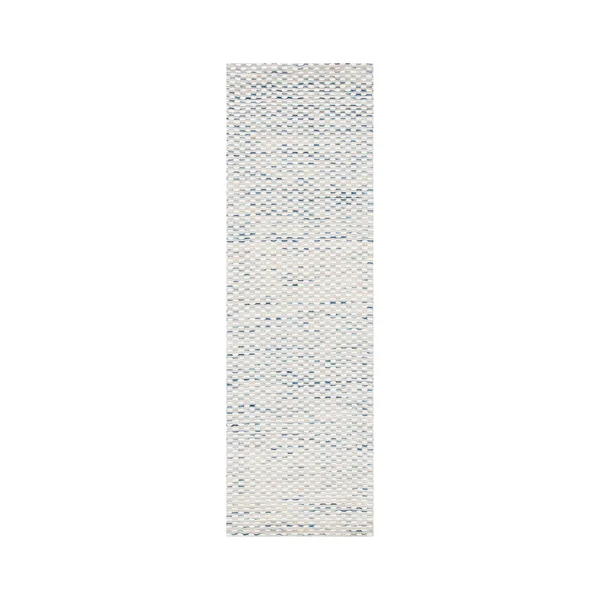 Safavieh Handmade Marbella Aase Wool Rug - 2&3x22 x 8& Runner - White/Navy