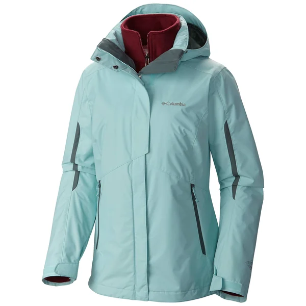 Columbia Bugaboo Womens 1x Plus Size 3in1 Winter Snow Parka/Jacket/Coat Spray, Blue