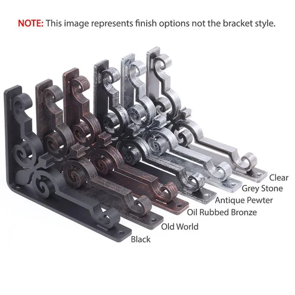 Wrought Iron Corbel - Camden 2x22 Wide Iron Countertop Corbel