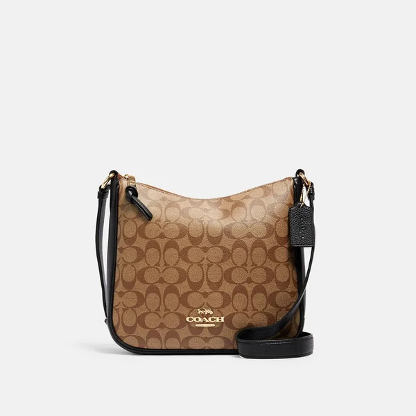 Coach Women's Ellie File Bag in Signature Canvas - Im/Khaki/Black