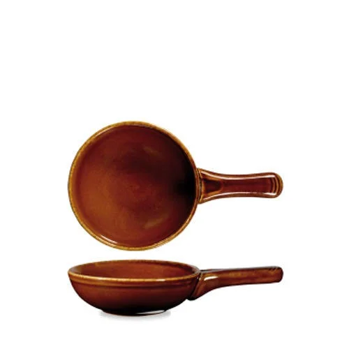 Churchill China ZCAGPN1 1 Rustic Brown Small Skillet 13oz - CS of 6/EA