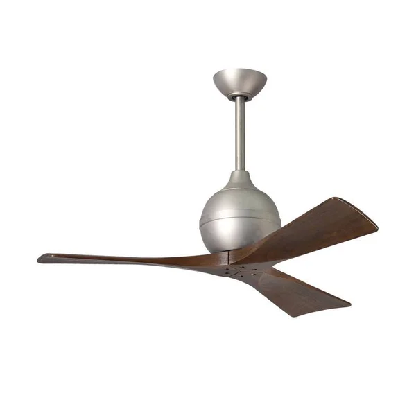 Matthews Fan Company IR3-BK-BW-42 Irene 42 inch 3 Blade Paddle Ceiling Fan in Black
