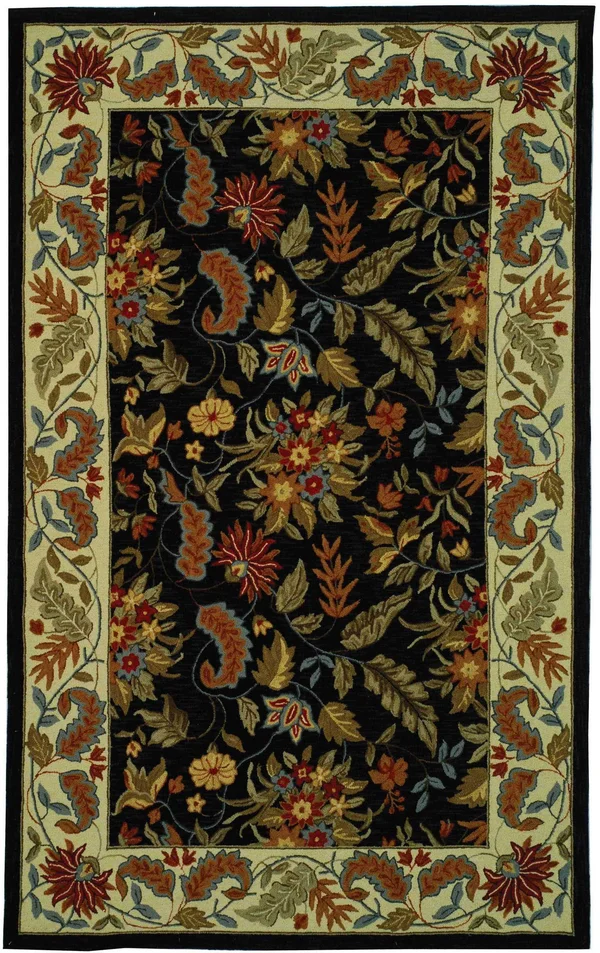 Safavieh Chelsea HK141B Area Rug - Black, Size: 6& x 9&