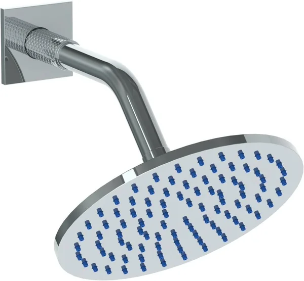 Watermark Lily 7 7/8x22 1.75 GPM Wall Mount Showerhead with Arm and Flange in Rustica Brass - Handles: Lily-Ogee/Mermaid Handle
