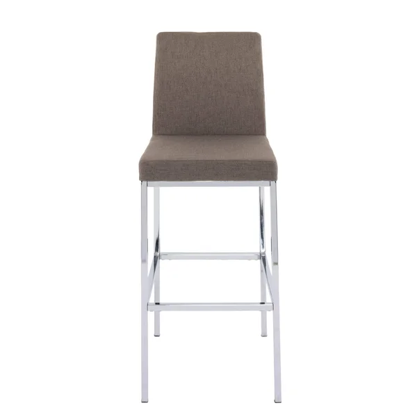 CorLiving Bar Height Fabric Barstools with Chrome Legs Set of 2