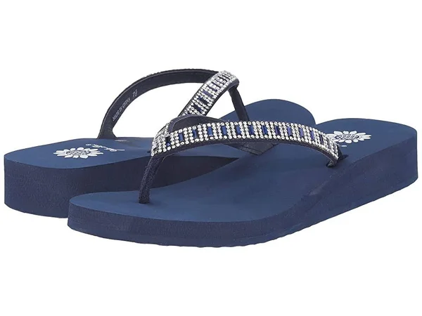 Yellow Box Women's Fashionable Sandal Flip Flops Zemily-navy-7.5
