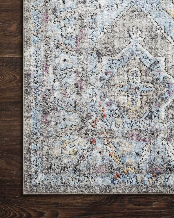 Loloi Dante DN-03 6&7x22 x 9&2x22 Granite - LT. Blue Area Rug